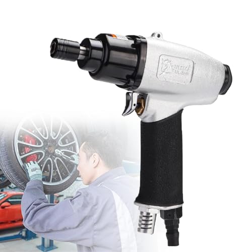 Llave De Impacto Neumática, Pistola Atornilladora Neumática De 1/4 De Pulgada, 8500 Rpm Con Portabrocas Autoblocante, Golpe De Martillo Doble, Velocidad Variable Para Bricolaje Y Mantenimiento Automot
