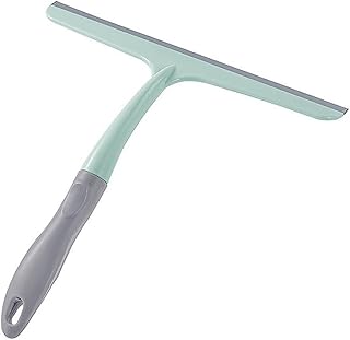 Escobilla de ducha de silicona de alta calidad, versátil limpiador de vidrio y suelo, 24,5 x 25 cm, color verde, ideal para ventanas, paredes y uso doméstico, herramienta de eliminación de agua sin