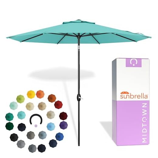 Durable 9-Foot Auto-Tilt Outdoor Umbrella