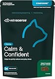 VetriScience Calm & Confident Chews, Composure Calming and Anxiety Supplement for Cats, Reduce Stress and Fear, Ideal for Travel, Vet, Grooming and Routine Changes, Trout, 30 Count