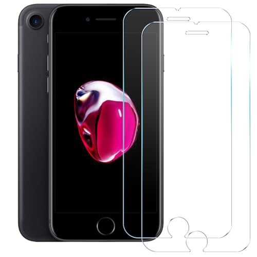 TENOC Screen Protector for iPhone 7 & iPhone 8 & iPhone 6 & iPhone 6s, 2-Pack Clear 9H Tempered Glass Film Cover Sensor Protection Case Friendly for 4.7 inch