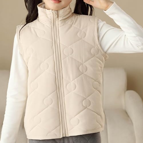 Puffer Vest for Girls Fall Winter Warm Fleece Lined Zip Up Sleeveless Down Jacket Lightweight Quilted Down Vest2