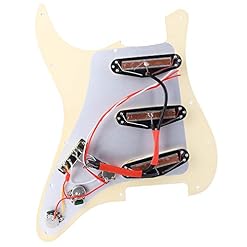 Pickguard pour Guitare électrique, SSS29 Beige Plastic Guitare électrique chargé Pickguard Pickup Loading Pick Guards… - Les Beatles, Paul McCartney, John Lennon, RIngo Starr, George Harrison Pickguard pour Guitare électrique, SSS29 Beige Plastic Guitare électrique chargé Pickguard Pickup Loading Pick Guards… – Image 2