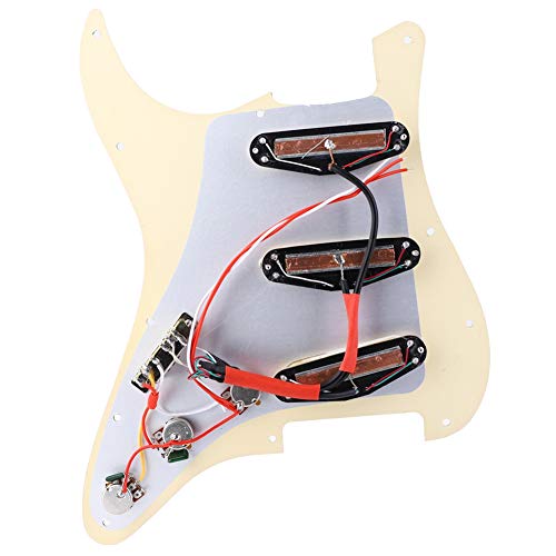 Pickguard pour Guitare électrique, SSS29 Beige Plastic Guitare électrique chargé Pickguard Pickup Loading Pick Guards… - Les Beatles, Paul McCartney, John Lennon, RIngo Starr, George Harrison Pickguard pour Guitare électrique, SSS29 Beige Plastic Guitare électrique chargé Pickguard Pickup Loading Pick Guards… – Image 3