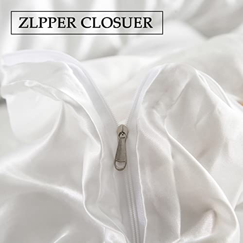 Morbuy Juego de Fundas de Edredón y Funda de Almohada Satin Satén Juego de Ropa de Cama 3 Piezas para Niños Juventud - imagen 6