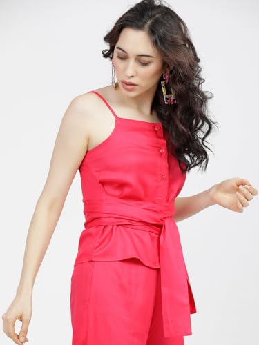 Image of Tokyo Talkies Women's Solid Regular Fit Tops