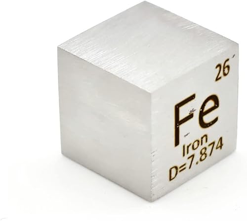 Miniatura 32 de 0.39" Cubo de Boro B 99.9% 3N Puro, Cubo de Densidad de 10mm para Colección de Elementos, Tabla Periódica, Cazador, y Más (0.39", Boro)