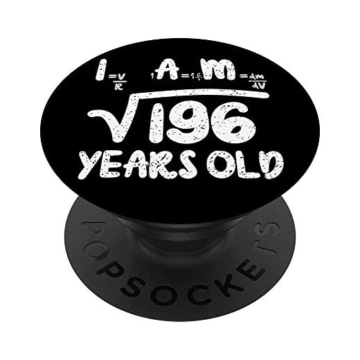 14º cumpleaños raíz cuadrada de 196 14 años de edad Matemáticas cumpleaños PopSockets PopGrip Intercambiable