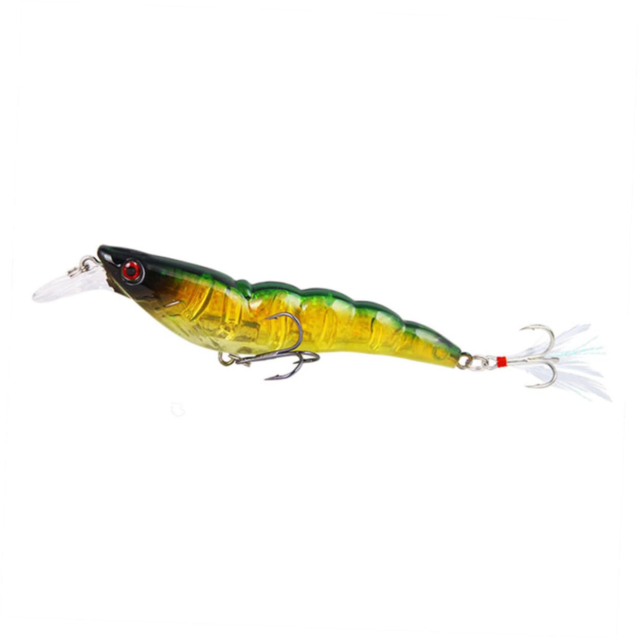 BESPORTBLE 18pezzi Esca Di Pesca Simulata Accessori Per Pesca Realistici Lure Resistenti Rosso Giallo Verde Blu