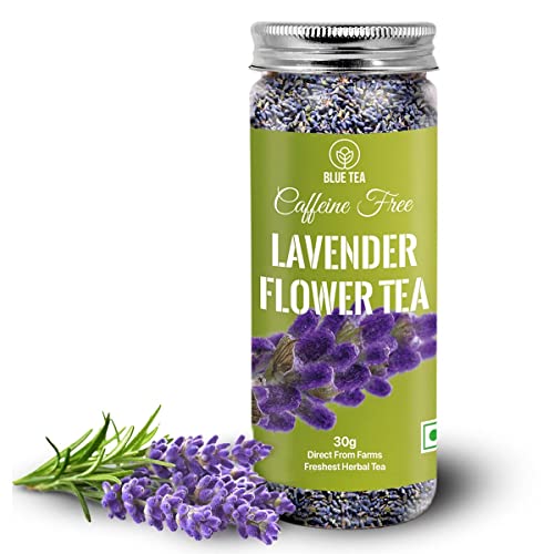 Blue Tea - Flower Tea Combo - Lavender Flower Tea - 3.15 Oz (Pack Of 3) || Soothness Tea | Lavandula - Vegan - Gmo-Free - Caffeine-Free – Recycled Food Grade Pet Jar Pack | #TOP1