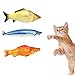WishLotus Catnip Toys 3 Packs, Cotton Filled Interactive Cat Fish Toys with Catnip, Cat Chew Toys Cute Pillow Cat Entertaining Toys for Cats and Kittens (Fish)