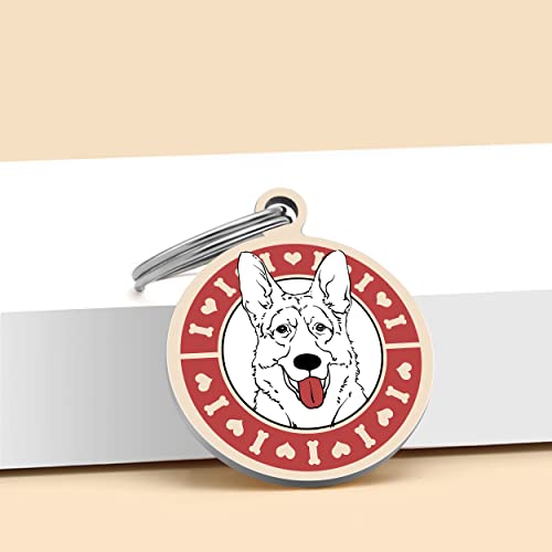 Kinyablue Stainless Pet Id Tags,Personalized Dog Tags,With 4 Lines Of Custom Text, Custom Dog Tags,For German Shepherd,Large Size #TOP1