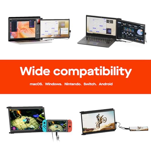 Image of MP Portable Monitor - 2026 Mobile Pixels Nexus 13.3 inch Laptop Screen Extender | IPS Ultra Slim Laptop Monitors, USB C /USB A /HDMI 1080P Monitor for 14 inch-17 inch Laptops, Windows /macOS /Android /Switch Compatible