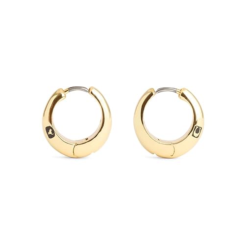 COACH Womens Signature Hallmark Tubular Huggies - Gold
