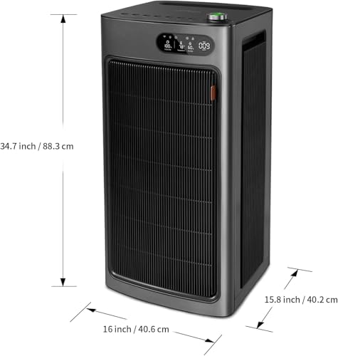 Image of Whole House Air Purifiers for Home Office Large Space 6862 ft, Dual HEPA Carbon Air Filter, Smart Large Air Purifier for 99.97% Dust Pollen Smoke Pet Dander Odors, JF1500 Black