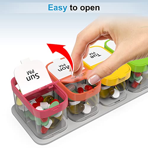 Extra Large Weekly Pill Organizer - Xl Daily Pill Box - 7 Day Am Pm Pill Case Jumbo Pill Container For Supplements Big Pill Holder Twice A Day Oversized Daily Medicine Organizer For Vitamins #TOP3