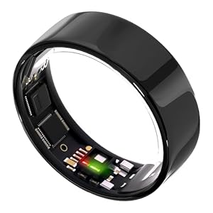 ULTRAHUMAN Ring AIR – Schlaf- und Fitness-Tracker, Smart Ring für Frauen und Männer, Keine App-Gebühr für Standardfunktionen (Ring AIR, Aster Schwarz, 8)