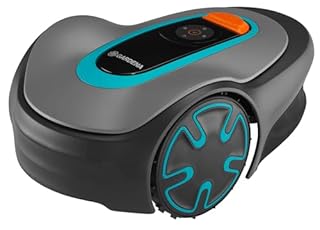 GARDENA 15201-20 SILENO Minimo - Automatic Robotic Lawn Mower, with Bluetooth app and Boundary Wire, one of The quietest in its Class, for lawns up to 2700 Sq Ft, Made in Europe, Grey