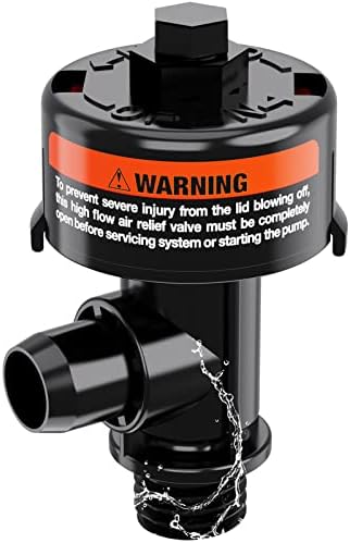 98209803 High Flow Manual Air Relief Valve Replacement for Pentair Pool and Spa Filters, Pool Filter Air Relief Valve, Air Relief Valve for Pool Filter, Includes Relief Valve, Gauge Plug, O-rings.