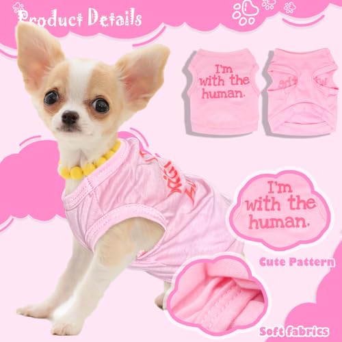 4-Pieces-Dog-Clothes-for-Small-Dogs-Spring-Summer-Cute-Dog-Clothes-Female-Outfit-Pet-Puppy-Shirt-Small-Dog-Clothes-for-Girls-Chihuahua-Yorkie-Teacup-Dog-XXS 4 Pieces Dog Clothes for Small Dogs Spring Summer Cute Dog Clothes Female Outfit Pet Puppy Shirt Small Dog Clothes for Girls Chihuahua Yorkie Teacup Dog XXS