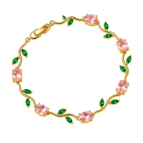 Image of SALTY Tulip Bracelet for Women Anti Tarnish | Fancy Floral Bracelet | Jewellery Gifts | Hand Band | Fashion Accessories for Girls | Minimal Jewelry Design | Gift for Rakhi | Gift for Diwali, Christmas, Marriage, Birthday