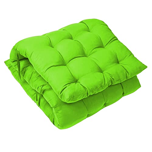 Image of Super Comfy Long Rocking Chair Cushion /Bench Back Seat Pad Cotton Handmade Quilts (Mint Green -18 x 50 Inch)