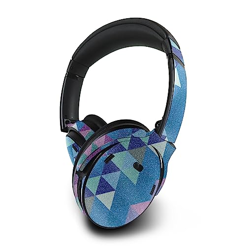 Image of MightySkins Glossy Glitter Skin Compatible with Bose QuietComfort 45 Headphones Purple Kaleidoscope | Protective, Durable High-Gloss Glitter Finish | Easy to Apply