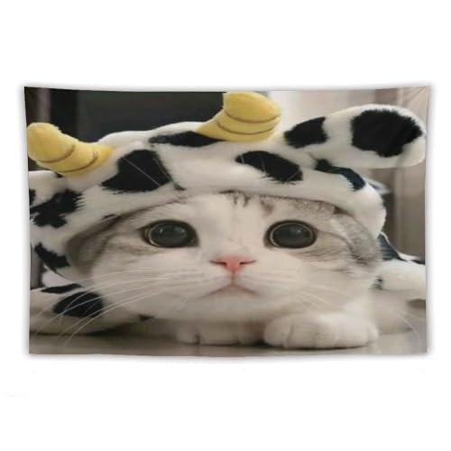 Tapisserie chat mignon décoration murale salon grand format 150x230 - 3