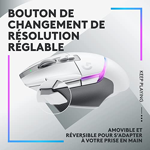 Souris Gaming Sans Fil Logitech G502 X PLUS LIGHTSPEED Blanche pour PC et Mac