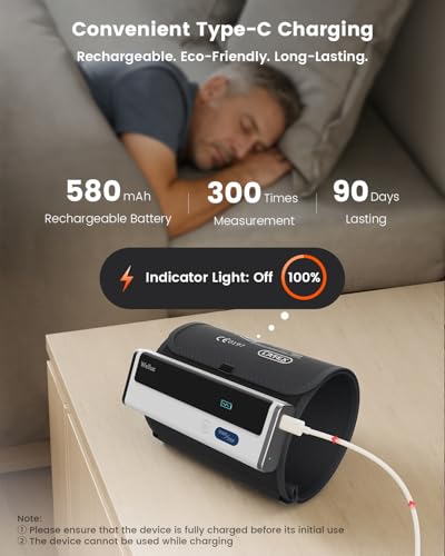 Image of Wellue BP2A Smart Blood Pressure Monitor - Wireless Uppr Arm Cuff Bluetooth BP Machine with One Piece Design, Stores Historical Data and Connects Easily to The APP for iOS & Android