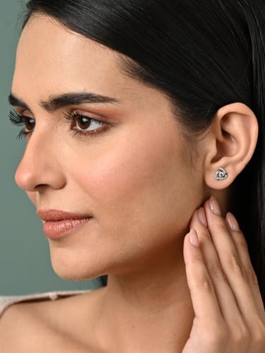 Image of Clara 925 Sterling Silver Bianca Solitaire Pendant Earrings Chain Bracelet Ring Jewellery Set for Women & Girls| Platinum Plated | Gift for her