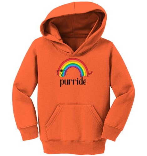 Haase Unlimited Purride Rainbow Cat - LGBTQ Ally Toddler/Youth Fleece Hoodie