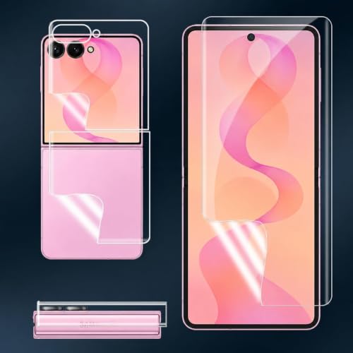 Image of BLACKSHEEP Matte Screen Protector for Samsung Galaxy Z Flip 8 5G (Pack of 1) Membrane Case Friendly Full Edge to Edge Screen Coverage & Installation Kit