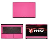 Decalrus - Protective Decal for MSI GF63 (15.6' Screen) Laptop Rose Carbon Fiber Skin case Cover wrap CFmsiGF63Rose
