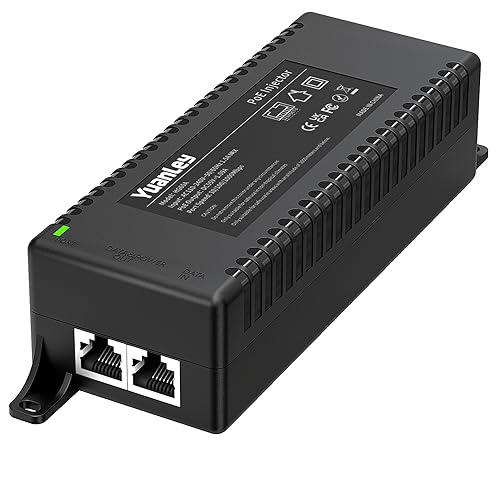 YuanLey Gigabit PoE Injector 60W, PoE++ Injector Converts Non-PoE to PoE++ Network, IEEE 802.3at/af,...