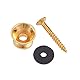WANDIC Gitarrengurt Schlösser und Tasten rutschfeste Gitarrengurt Verriegelung Schnalle Nägel 2 Pieces Gold 1