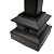 Iron Baluster Shoes with Set Screw Stair Parts Scroll Basket Twist Knuckle Baluster Shoe for 1/2" Square Metal Spindles Set of 10 (Satin Black)