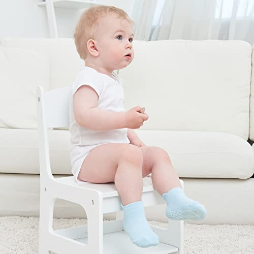Image of Zaples Baby Non Slip Grip Ankle Socks with Non Skid Soles for Infants Toddlers Kids Boys Girls