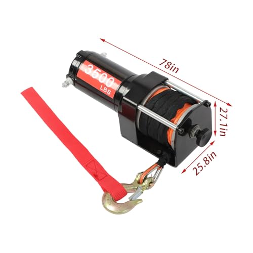 Winch eléctrico 3500lbs 12VDC motor cobre 1.5HP miniatura 2
