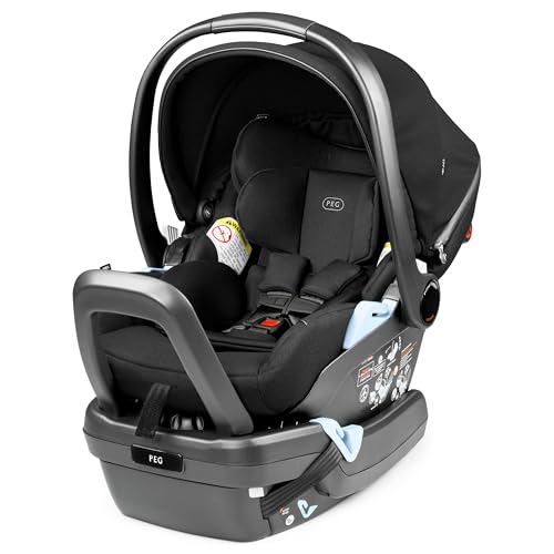 Image of PEG Primo Viaggio Lounge - Rear Facing Infant Car Seat - True Black | Reclining Rear Facing Infant Car Seat, Includes Base with Load Leg & Anti-Rebound Bar, for Babies 4 to 30 lbs, Made in Italy