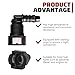 FALVFUN 2PCS Car Fuel Line Quick Connector, 90 Degree 9.89-ID6 Elbow Fuel Pipe Quick Connector with Seal Ring, Leak-Proof Auto Pump Connection Adapter, Universal for Most Vehicles