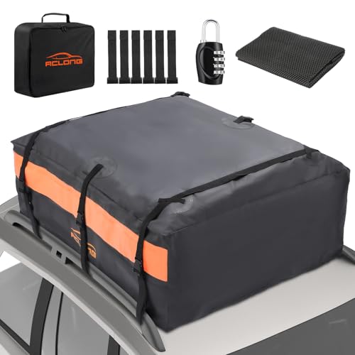 ACLONG Car Roof Bag 21 Cubic Feet Waterproof 840D Heavy Duty Rooftop Cargo Carrier Bag for All Cars...
