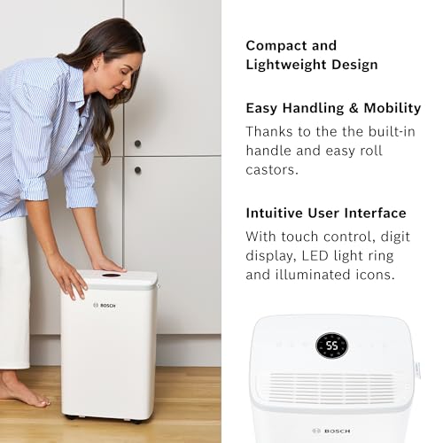 Bosch Dry 2000 Dehumidifier - Easy Efficient Quiet For Your Home & Bedroom - For Rooms up to 24 m² - Quick Drying for Your Laundry - Image 5