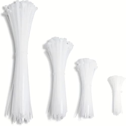 WZDDXUNSF 100Pcs Nylon Cable Ties Self-Locking Cord Straps Adjustable Cables Fastening Loop Home Office Wire Zip(3X200MM)