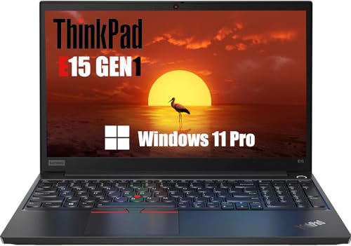 Lenovo ThinkPad E15 Gen 1 Business Laptop, 15.6" FHD Display, Intel Core i5-10210U, 16GB RAM, 512GB SSD, QWERTY Keyboard, Windows 11 Pro (Renewed)