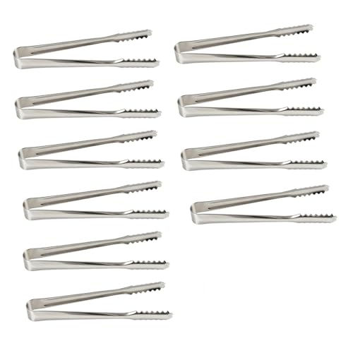 10PCS Pinces Multifonction en Acier Inoxydable pour Glace, Bonbons et Buffets,Pince à Sucre, Glaçons et Aliments,Outil Polyvalent pour Cuisine, Barbecue, Mariage,Bar à Bonbons et Événements Festifs