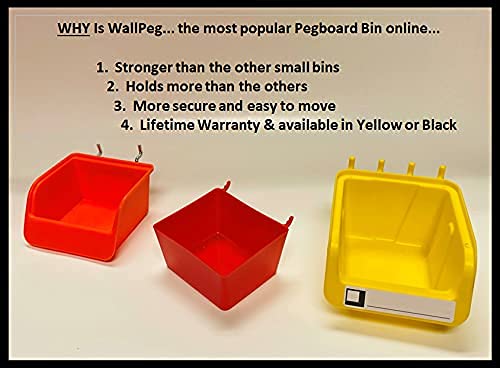 Wallpeg Peg Board Bin Kit - Kit Pb-4 - Pegboard Accessories For Garage Storage & Tool Organizer - Workbench Bins Pegboard Accessories #TOP4