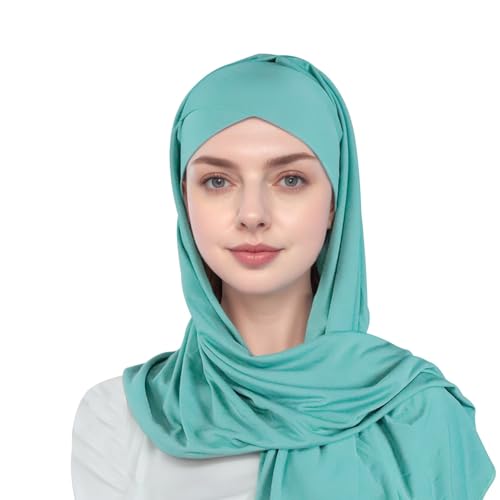 Women's Hijab Cross Wrap Plain Muslim Hat Hijab Headscarf Muslim Headscarves Women Fashion Scarf Lightweight Prayer Clothing Ruffle Cancer Chemo Turban Wrap Cap, O Green, One Size