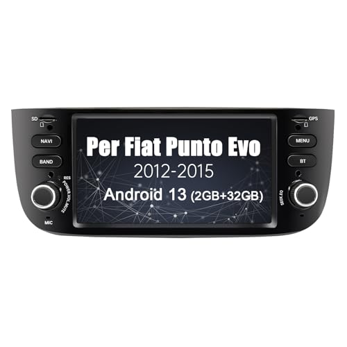 【Autoradio 1 DIN per Fiat Punto EVO】AWESAFE Autoradio 1-DIN è compatibile con i modelli Fiat Linea (2012-2015) e per Fiat Punto Evo (2012-2015). Funziona con Android 13 e dispone di un touchscreen da 6,2 pollici, 2 GB di RAM e 32 GB di memoria interna.