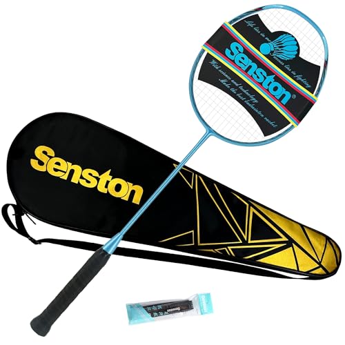 Senston N80 Badminton Racket Carbon-Fiber Badminton Racquet, Single Professional Badminton Racket Blue Color